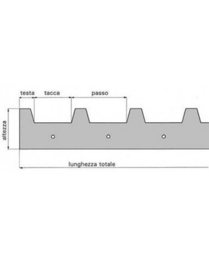 Distanziatore in ferro zincato 383 mm 9 tacche