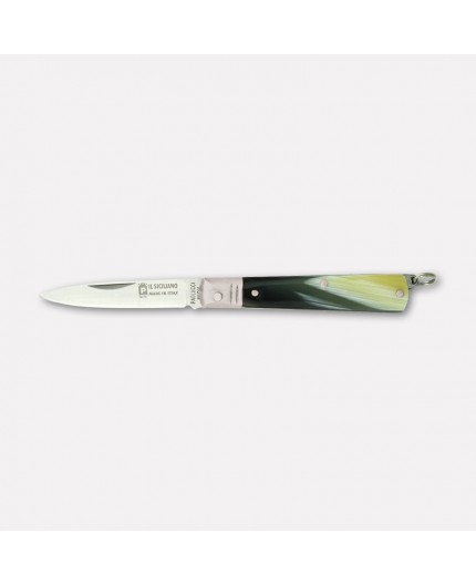 Coltello “Il Siciliano”, manico in finto corno - cm. 15